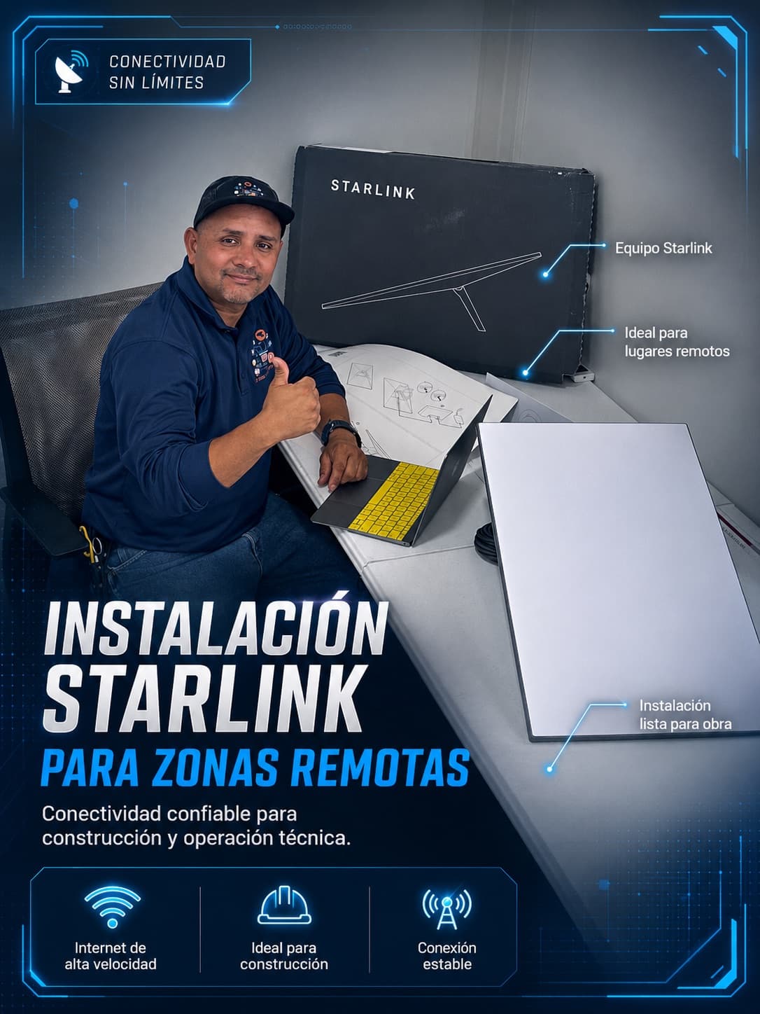Mayagüez Square · Conectividad Starlink en Obra — imagen 1
